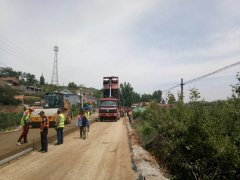 養(yǎng)護(hù)工程分公司九東路路面改造工程水泥穩(wěn)定碎石基層試驗段順利完成