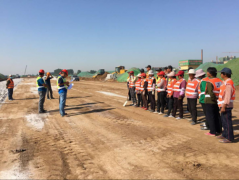 基礎(chǔ)工程分公司天津路項目部召開灰土施工技術(shù)、安全現(xiàn)場交底會