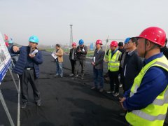 G2項目總監(jiān)辦帶隊到我部施工現場參加路床水泥土觀摩會