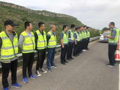 養(yǎng)護工程分公司青蘭高速小修保養(yǎng)項目部組織防汛應(yīng)急演練